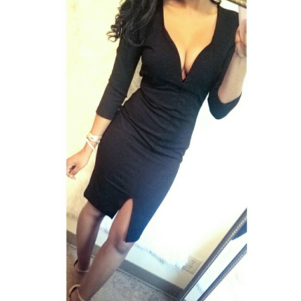 Fashion Nova Strappy Bodycon Black Dress